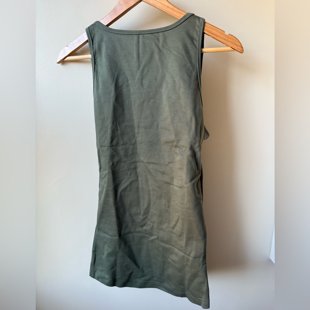 LALABU Soothe Baby Wearing Shirt Tank Green Cozy New Mom Kangaroo Cuddle S - Picture 2 of 8